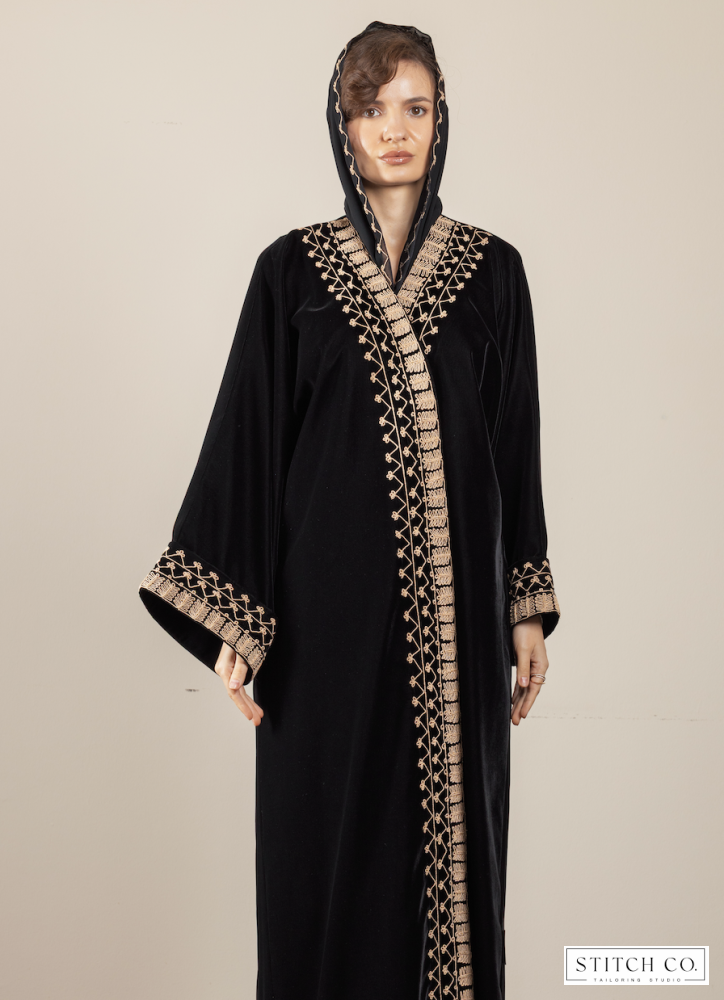 EMBROIDERY VELVET ABAYA